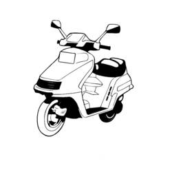 Coloring page: Scooter (Transportation) #139544 - Printable coloring pages