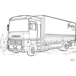 Coloring page: Semi-trailer (Transportation) #146726 - Printable coloring pages