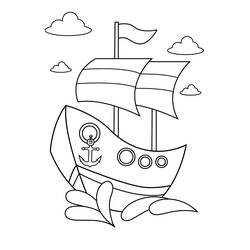 Coloring page: Ships and Boats (Transportation) #171585 - Free Printable Coloring Pages