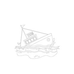 Coloring page: Ships and Boats (Transportation) #171588 - Free Printable Coloring Pages
