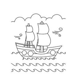 Coloring page: Ships and Boats (Transportation) #171607 - Free Printable Coloring Pages