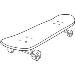 Coloring page: Skateboard (Transportation) #139289 - Printable coloring pages