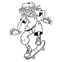 Coloring page: Skateboard (Transportation) #139307 - Free Printable Coloring Pages