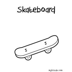 Coloring page: Skateboard (Transportation) #139326 - Printable coloring pages