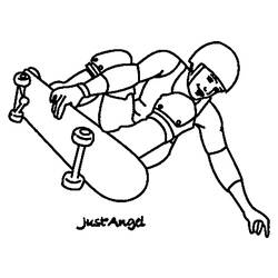 Coloring page: Skateboard (Transportation) #139341 - Printable coloring pages
