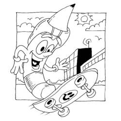 Coloring page: Skateboard (Transportation) #139353 - Free Printable Coloring Pages