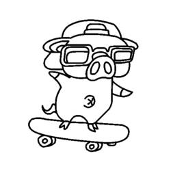 Coloring page: Skateboard (Transportation) #139374 - Free Printable Coloring Pages