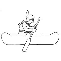 Coloring page: Small boat / Canoe (Transportation) #142183 - Printable coloring pages