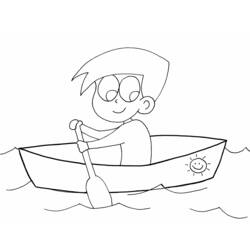 Coloring page: Small boat / Canoe (Transportation) #142192 - Printable coloring pages