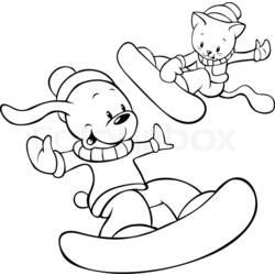 Coloring page: Snowboard (Transportation) #143847 - Printable coloring pages