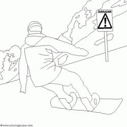 Coloring page: Snowboard (Transportation) #143862 - Free Printable Coloring Pages