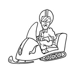 Coloring page: Snowmobile / Skidoo (Transportation) #139607 - Free Printable Coloring Pages