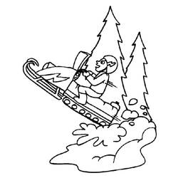 Coloring page: Snowmobile / Skidoo (Transportation) #139611 - Printable coloring pages