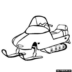 Coloring page: Snowmobile / Skidoo (Transportation) #139623 - Printable coloring pages