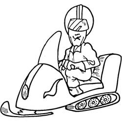 Coloring page: Snowmobile / Skidoo (Transportation) #139754 - Free Printable Coloring Pages