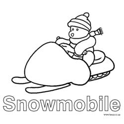 Coloring page: Snowmobile / Skidoo (Transportation) #139759 - Free Printable Coloring Pages