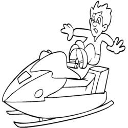 Coloring page: Snowmobile / Skidoo (Transportation) #139760 - Printable coloring pages