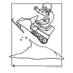 Coloring page: Snowmobile / Skidoo (Transportation) #139762 - Printable coloring pages
