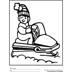 Coloring page: Snowmobile / Skidoo (Transportation) #139763 - Free Printable Coloring Pages