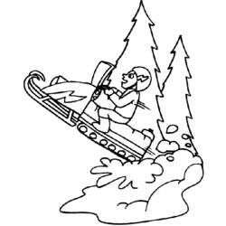 Coloring page: Snowmobile / Skidoo (Transportation) #139764 - Printable coloring pages
