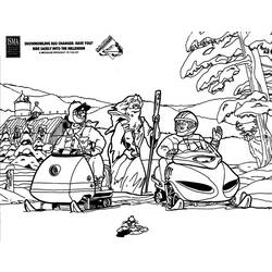 Coloring page: Snowmobile / Skidoo (Transportation) #139784 - Free Printable Coloring Pages
