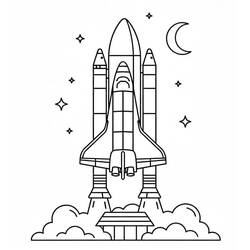 Spacecraft (Transportation) coloring page #221808 to print and color