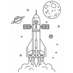 Spacecraft (Transportation) coloring page #221811 to print and color