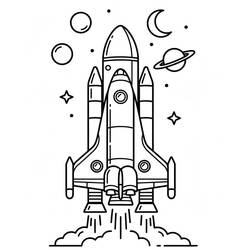 Spacecraft (Transportation) coloring page #221817 to print and color