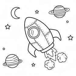 Spacecraft (Transportation) coloring page #221819 to print and color