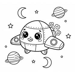 Spacecraft (Transportation) coloring page #221820 to print and color