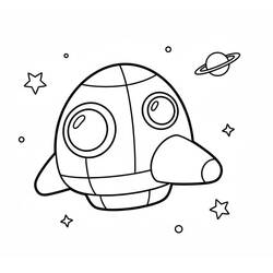 Spacecraft (Transportation) coloring page #221821 to print and color