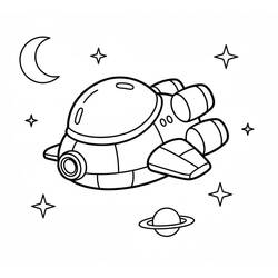 Spacecraft (Transportation) coloring page #221827 to print and color