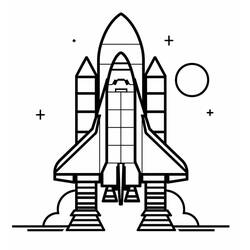 Spacecraft (Transportation) coloring page #221829 to print and color