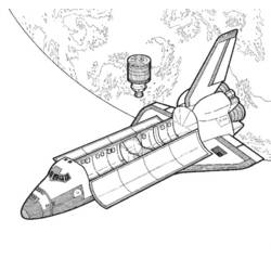 Coloring page: Spaceship (Transportation) #140298 - Printable coloring pages