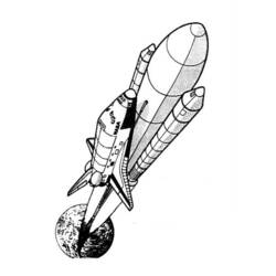 Coloring page: Spaceship (Transportation) #140301 - Free Printable Coloring Pages