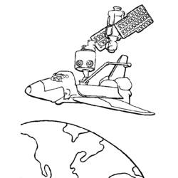 Coloring page: Spaceship (Transportation) #140309 - Free Printable Coloring Pages