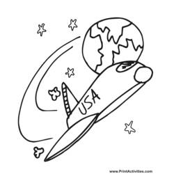 Coloring page: Spaceship (Transportation) #140313 - Free Printable Coloring Pages