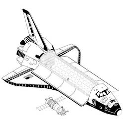 Coloring page: Spaceship (Transportation) #140477 - Printable coloring pages