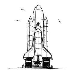 Coloring page: Spaceship (Transportation) #140520 - Printable coloring pages