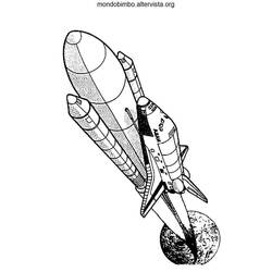 Coloring page: Spaceship (Transportation) #140546 - Printable coloring pages