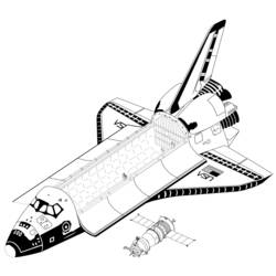 Coloring page: Spaceship (Transportation) #140552 - Printable coloring pages