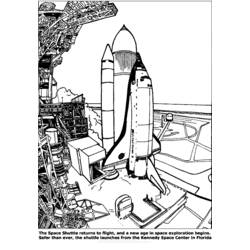 Coloring page: Spaceship (Transportation) #140564 - Free Printable Coloring Pages