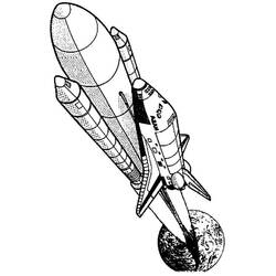 Coloring page: Spaceship (Transportation) #140567 - Printable coloring pages