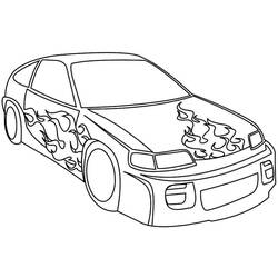 Coloring page: Sports car / Tuning (Transportation) #146938 - Printable coloring pages