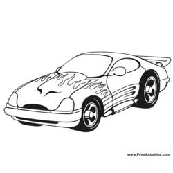 Coloring page: Sports car / Tuning (Transportation) #146999 - Free Printable Coloring Pages