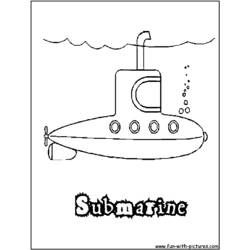 Coloring page: Submarine (Transportation) #137689 - Printable coloring pages