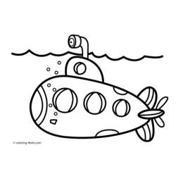 Coloring page: Submarine (Transportation) #137695 - Printable coloring pages