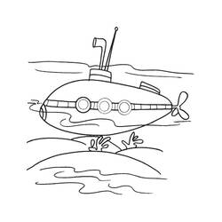 Coloring page: Submarine (Transportation) #137715 - Printable coloring pages