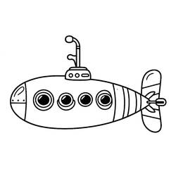 Coloring page: Submarine (Transportation) #206197 - Free Printable Coloring Pages