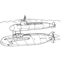 Coloring page: Submarine (Transportation) #206203 - Free Printable Coloring Pages